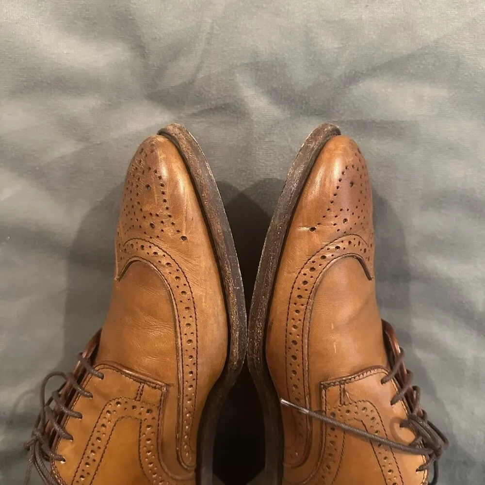 VTG Allen Edmonds Stuttgart Wingtip Oxford Dress Shoes Mens 10.5 D 9728 Walnut